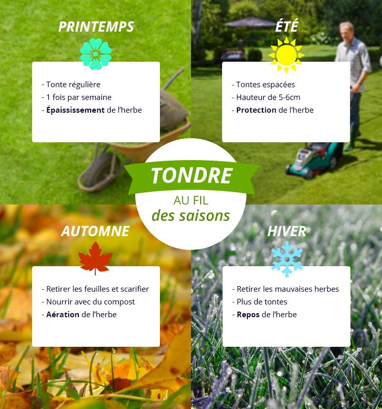 Calendrier d'entretien de la pelouse