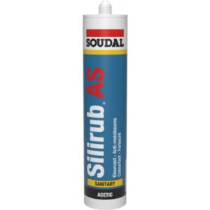 Mastic silicone sanitaire - acétique - 300ml - trans - Silirub AS SOUDAL