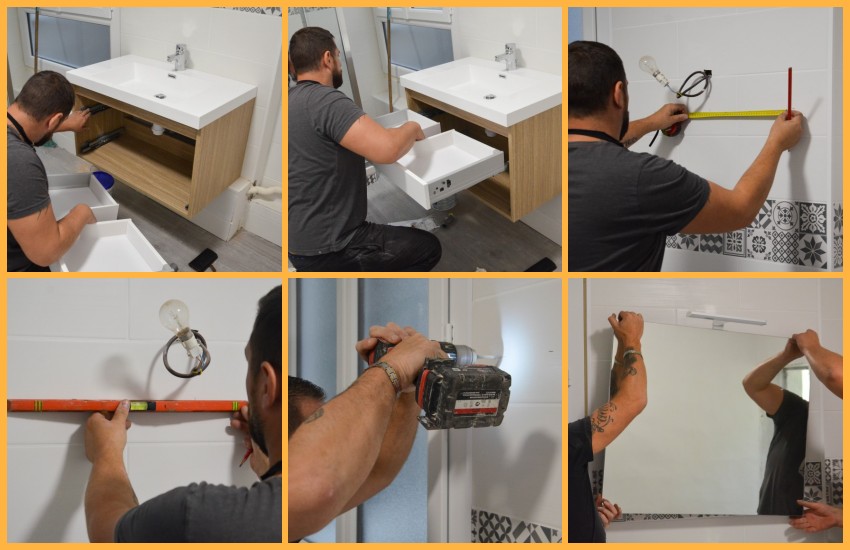Pose d'un meuble de salle de bain : étapes et tuto