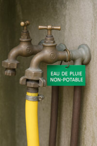 recuperation-eau-reglement_panneau-non-potable panneau d'avertissement robinet d'eau de pluie non potable