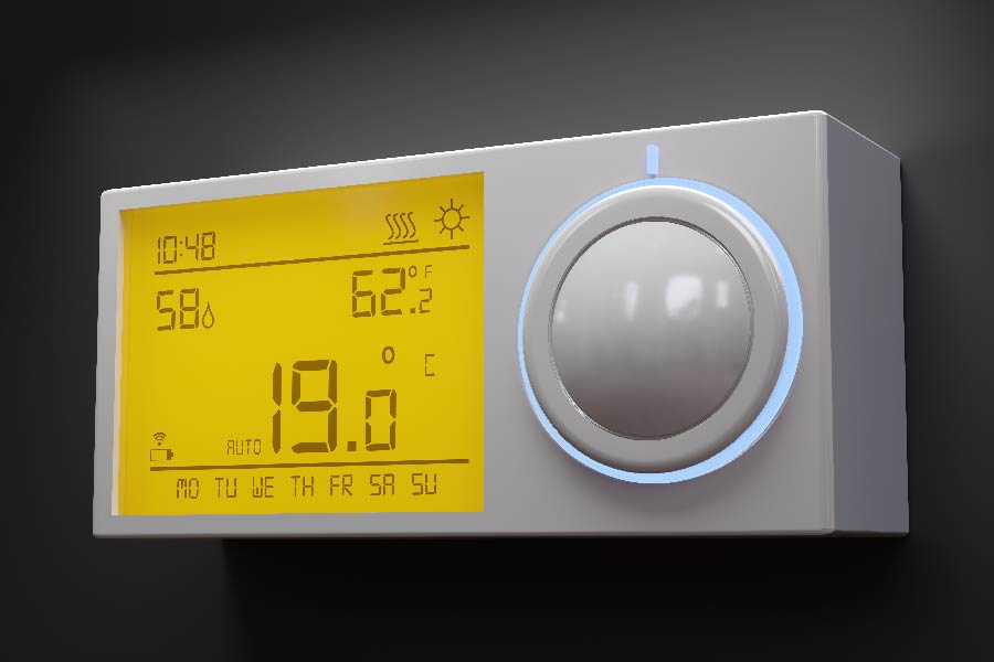 Thermostat électronique digital hebdomadaire 2 fils pour tout type de  chauffage - Voltman