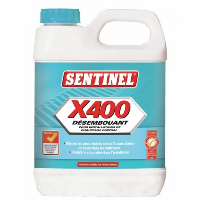 desembouant x400 pour installations de chauffage central sentinel