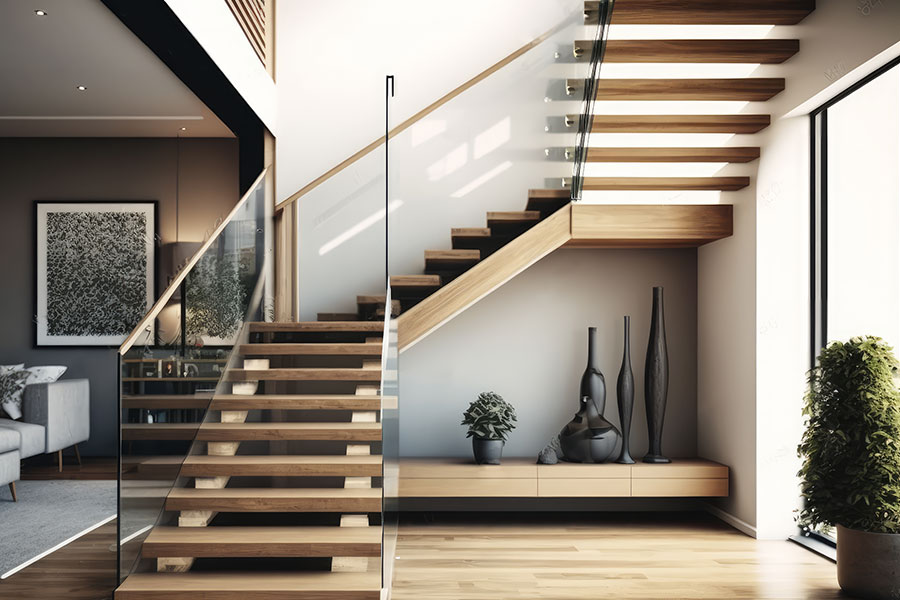 escalier moderne dans une decoration design