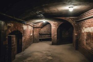 cave sous-sol mur briques