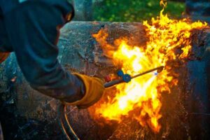 flamme soudeur équipement feu