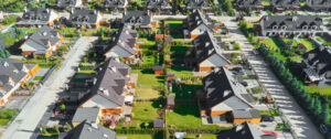 quartier résidentiel en lotissement de copropriété vue aérienne quartier résidentiel en lotissement de copropriété vue aérienne