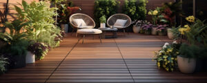 terrasse bois avec aboutages alignés sur une ligne d’assemblage terrasse bois avec aboutages alignés sur une ligne d'assemblage