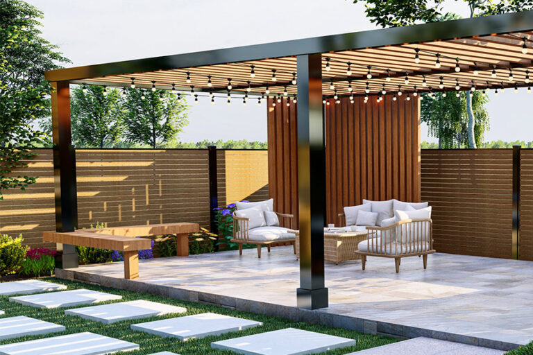 pergola dans le jardin