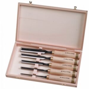 Coffret de cinq ciseaux à bois pour sculpteur 111T EMILE PEYRON