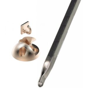 jambe de force pour portail battant avec boitier et embout