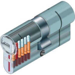 schéma du cylindre anti casse ou anti-snap avec mise en avant des goupilles