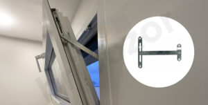 fenêtre à soufflet avec compas photo client bricozor