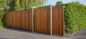 portail coulissant autoportant en bois