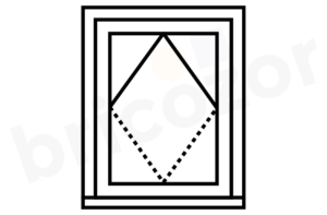 symbole fenêtre basculante