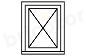 symbole fenêtre fixe