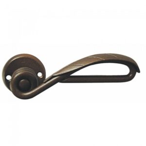 béquilles doubles sur rosaces finition fer patine marron de Bouvet