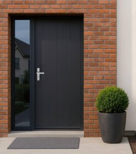 exemple de poignée de porte d'entrée installée