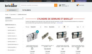 Catégorie barillets et cylindres de serrure sur Bricozor.com