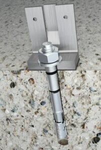 Goujon d'ancrage iinstallé