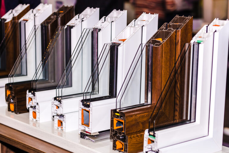 vision en coupe des différents vitrages de fenêtres