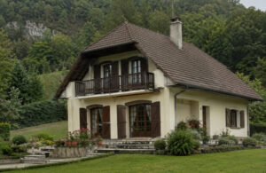 pavillon européen dans la campagne