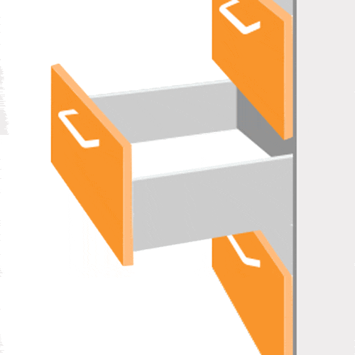 Fermeture de tiroir avec une coulisse option stop control